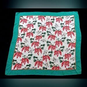 Valentino Pink - Red Berries Flower Sheer Scarf